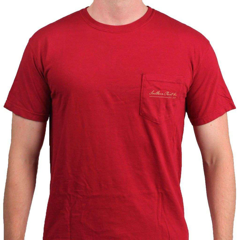 SPC Tradition Tee in Garnet and Gold by Southern Point Co. - Country Club Prep