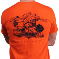 SPC Tradition Tee in Orange and Navy by Southern Point Co. - Country Club Prep