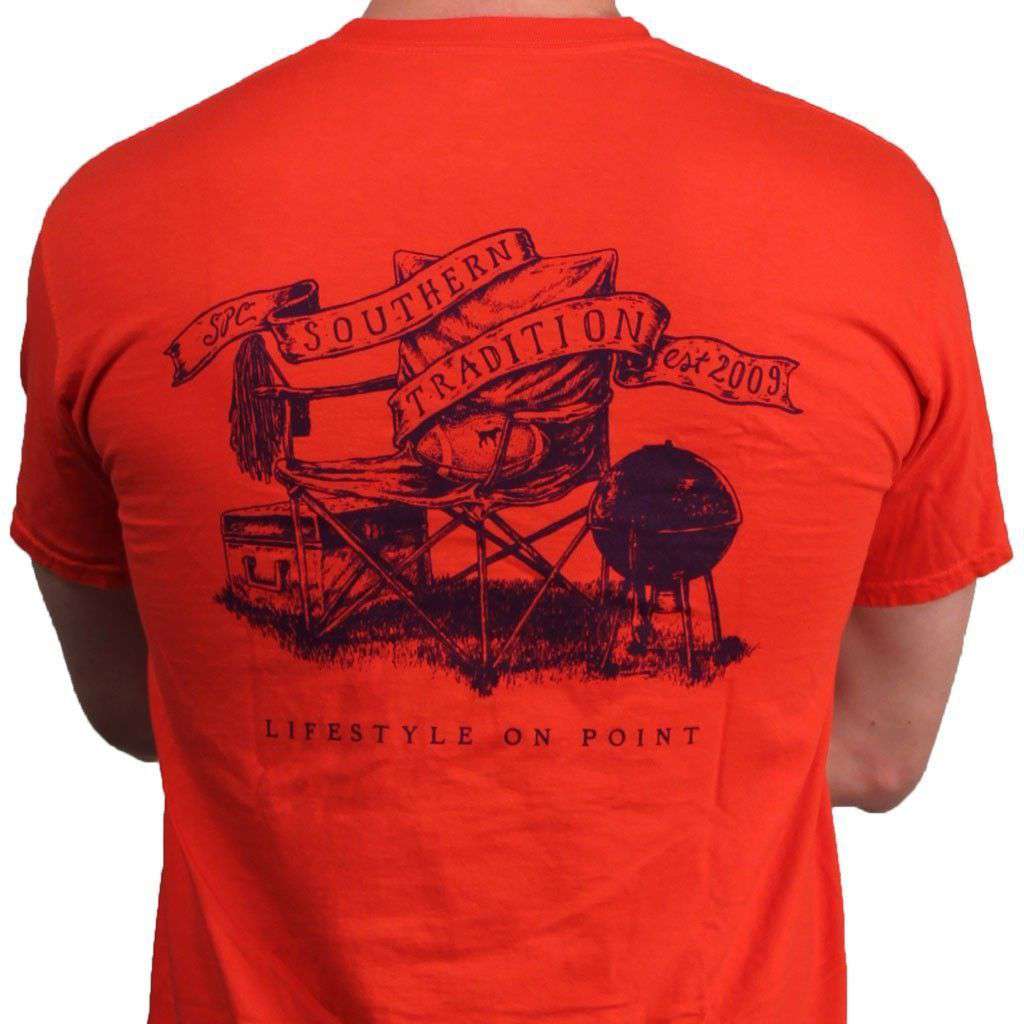 SPC Tradition Tee in Orange and Purple by Southern Point Co. - Country Club Prep