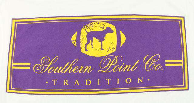 SPC Tradition Tee in Purple and Gold by Southern Point Co. - Country Club Prep