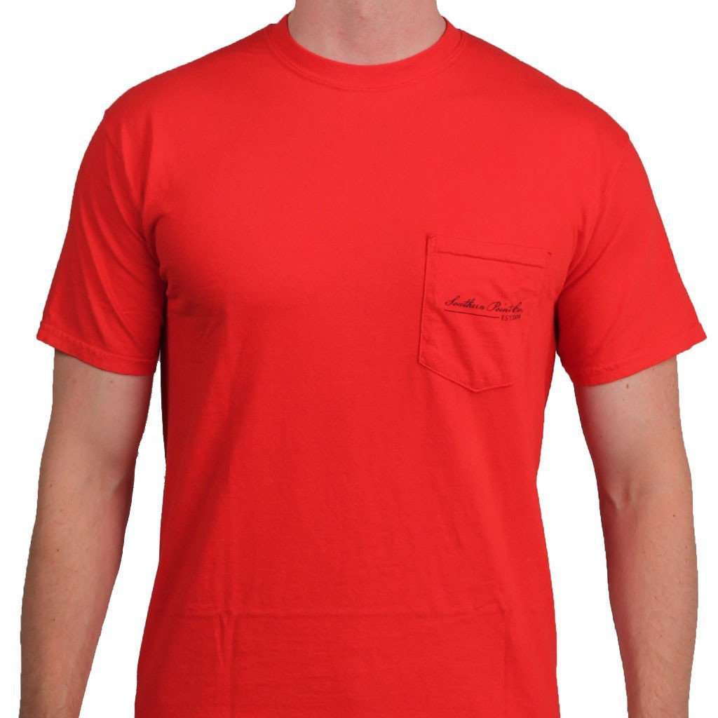 SPC Tradition Tee in Red and Navy by Southern Point Co. - Country Club Prep