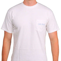 SPC Tradition Tee in White and Blue by Southern Point Co. - Country Club Prep