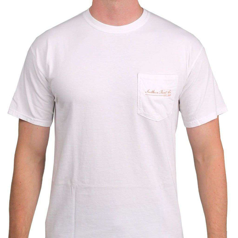 SPC Tradition Tee in White and Burnt Orange by Southern Point Co. - Country Club Prep