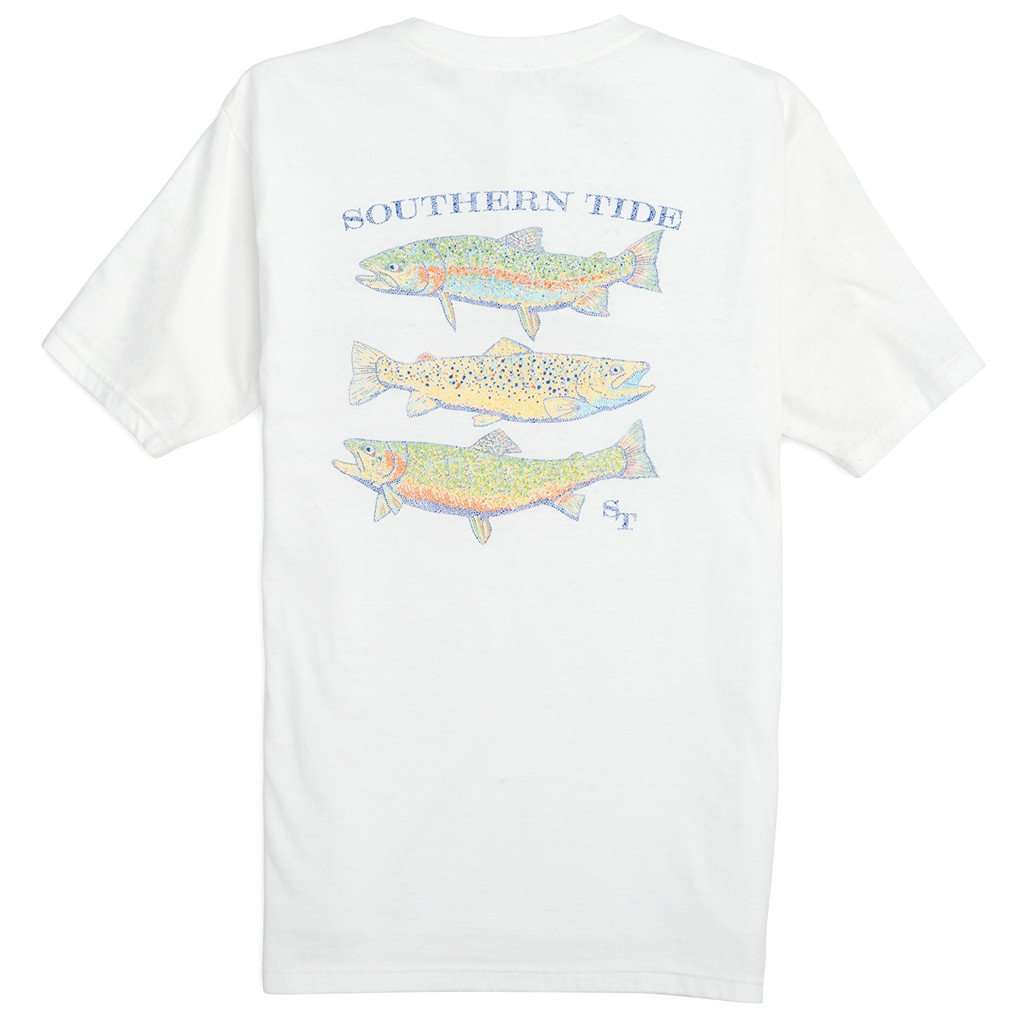 Speckled Trout Tee in Classic White by Southern Tide - Country Club Prep