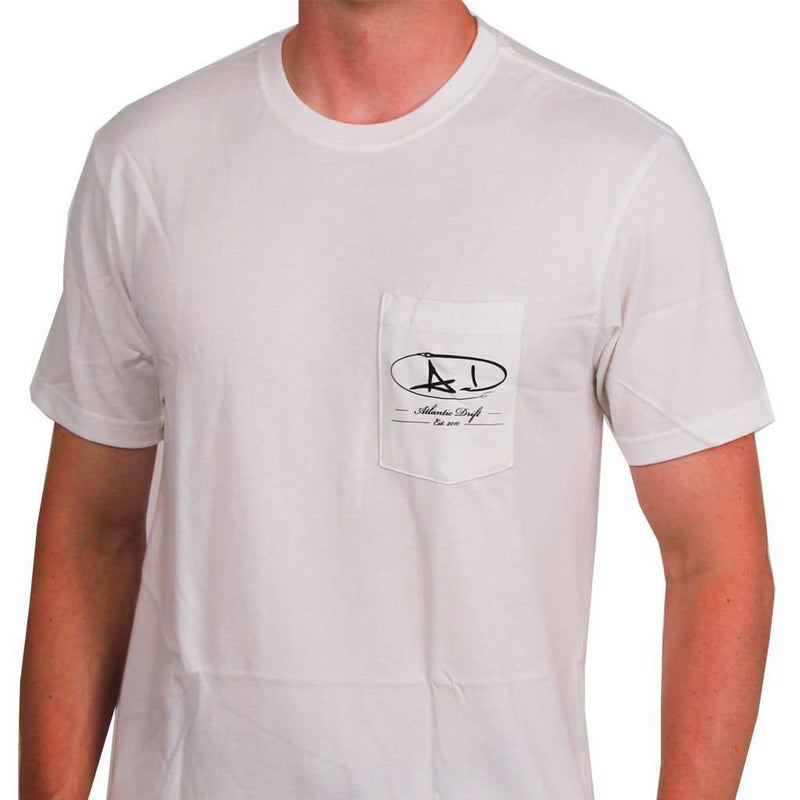 Sportfisher Pocket Tee in White by Atlantic Drift - Country Club Prep