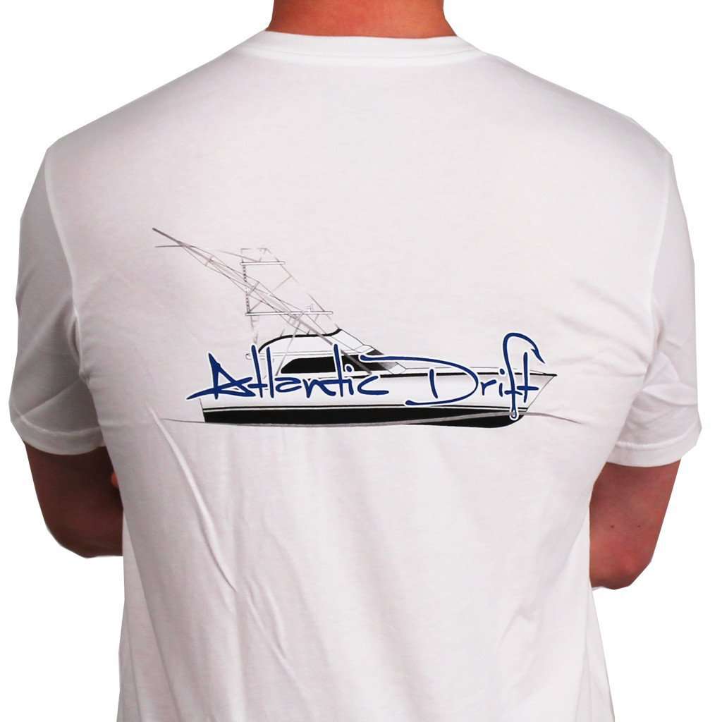 Sportfisher Pocket Tee in White by Atlantic Drift - Country Club Prep