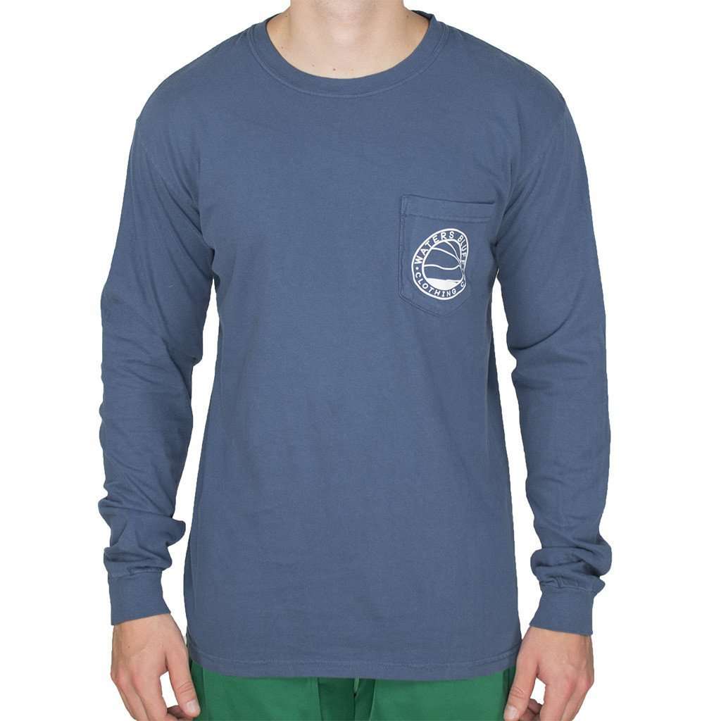 Stand Up Long Sleeve Tee Shirt in Midnight by Waters Bluff - Country Club Prep