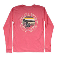 Stand Up Long Sleeve Tee Shirt in Watermelon by Waters Bluff - Country Club Prep