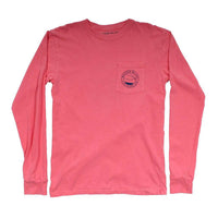 Stand Up Long Sleeve Tee Shirt in Watermelon by Waters Bluff - Country Club Prep