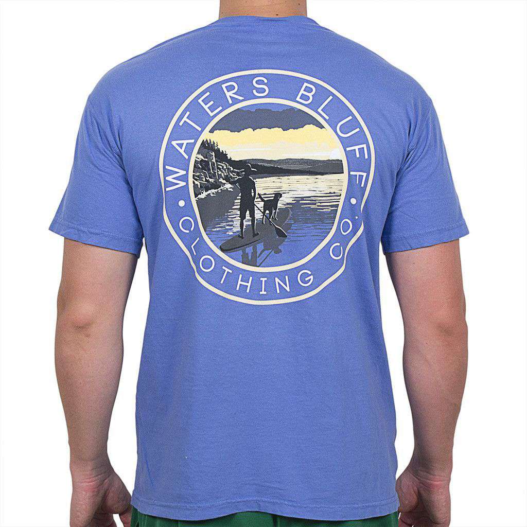 Stand Up Tee Shirt in Mystic Blue by Waters Bluff - Country Club Prep