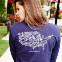 Star Spangled Banner Long Sleeve Pocket Tee in Navy by Rowdy Gentleman - Country Club Prep