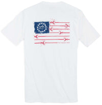Star Sparkled Skipjack T-Shirt in Classic White by Southern Tide - Country Club Prep