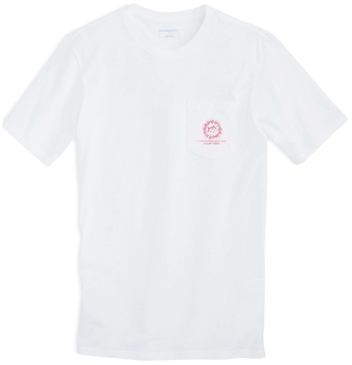 Star Sparkled Skipjack T-Shirt in Classic White by Southern Tide - Country Club Prep