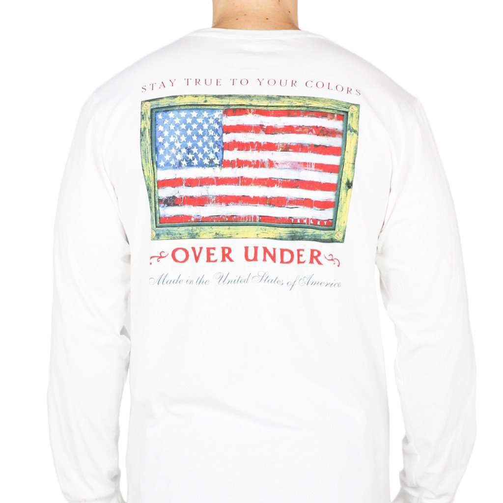 Stay True to Your Colors Long Sleeve Tee in White by Over Under Clothing - Country Club Prep