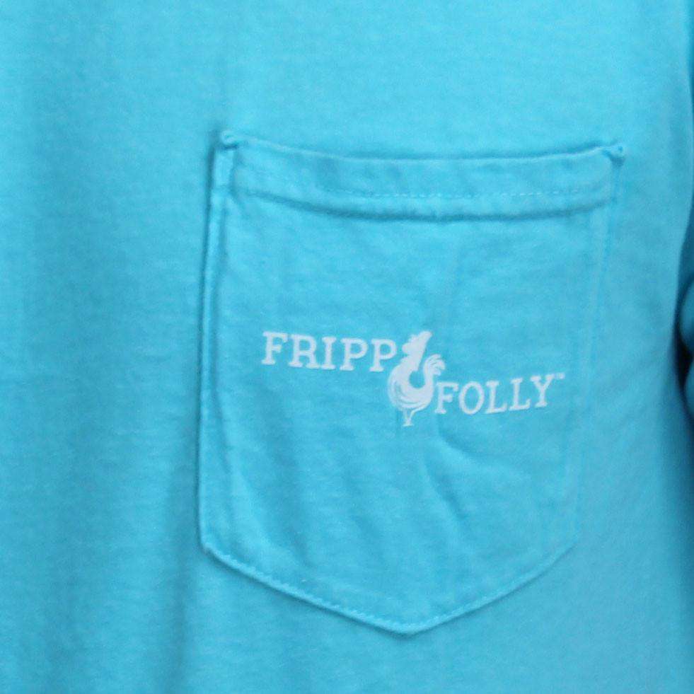 Straight Up Southern Tee in Lagoon Blue by Fripp & Folly - Country Club Prep