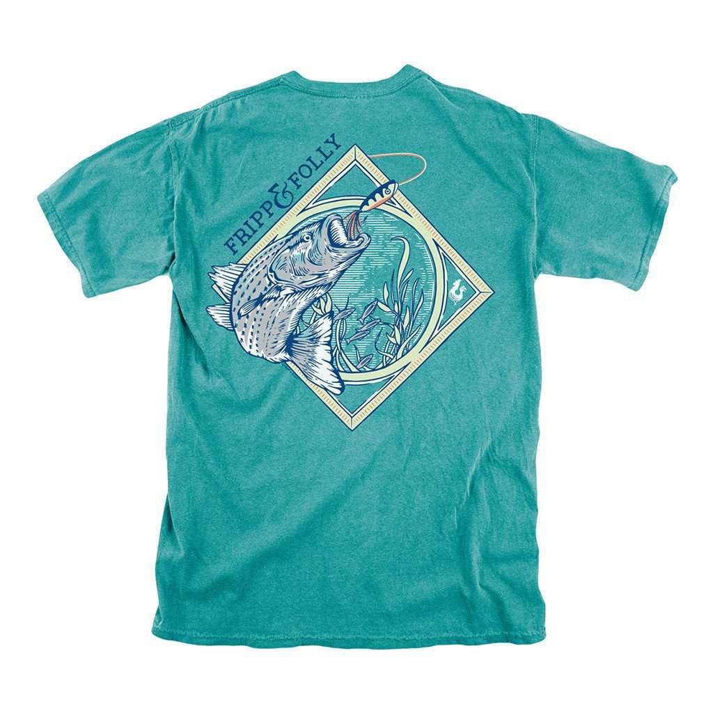 Striped Bass Tee in Seafoam by Fripp & Folly - Country Club Prep