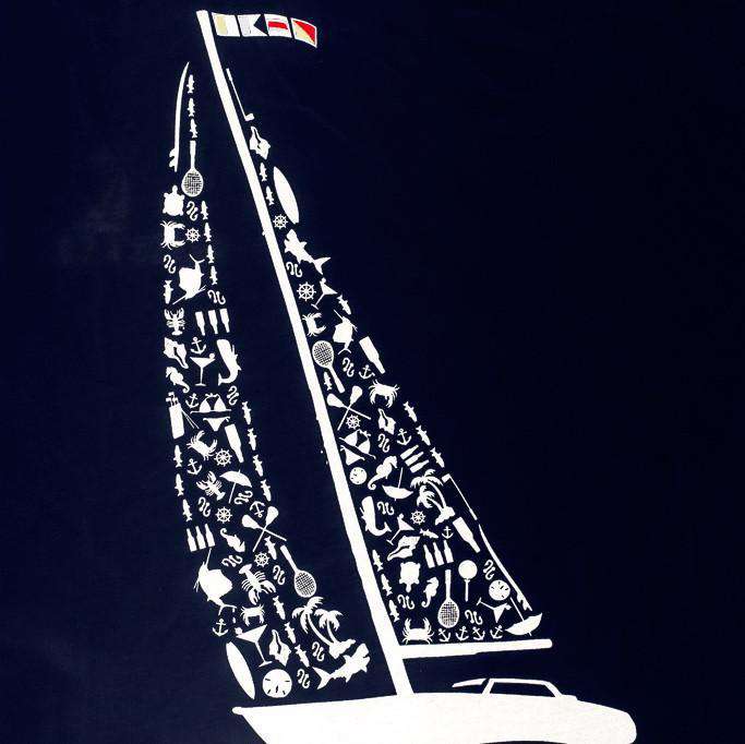 Summer Sails Tee Shirt in Navy by Krass & Co. - Country Club Prep