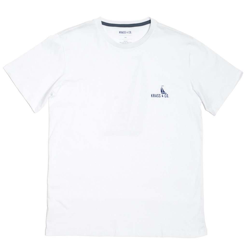 Summer Sails Tee Shirt in White by Krass & Co. - Country Club Prep