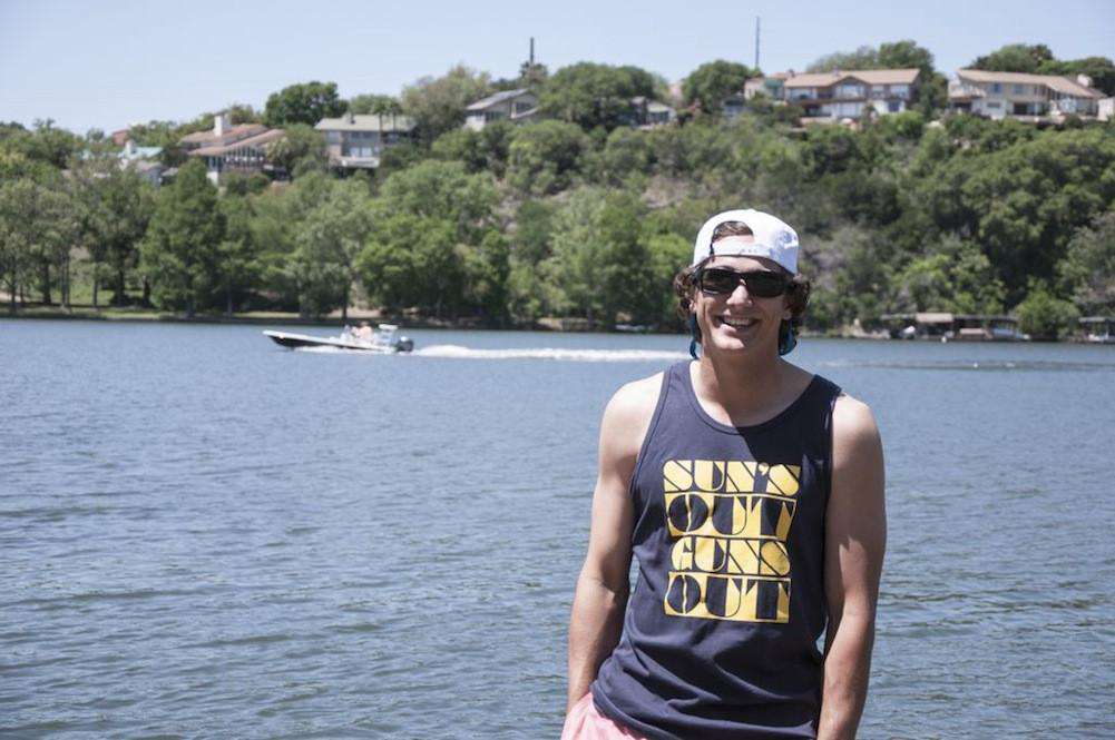 Sun's Out Guns Out Tank Top in Navy by Rowdy Gentleman-Small - Country Club Prep