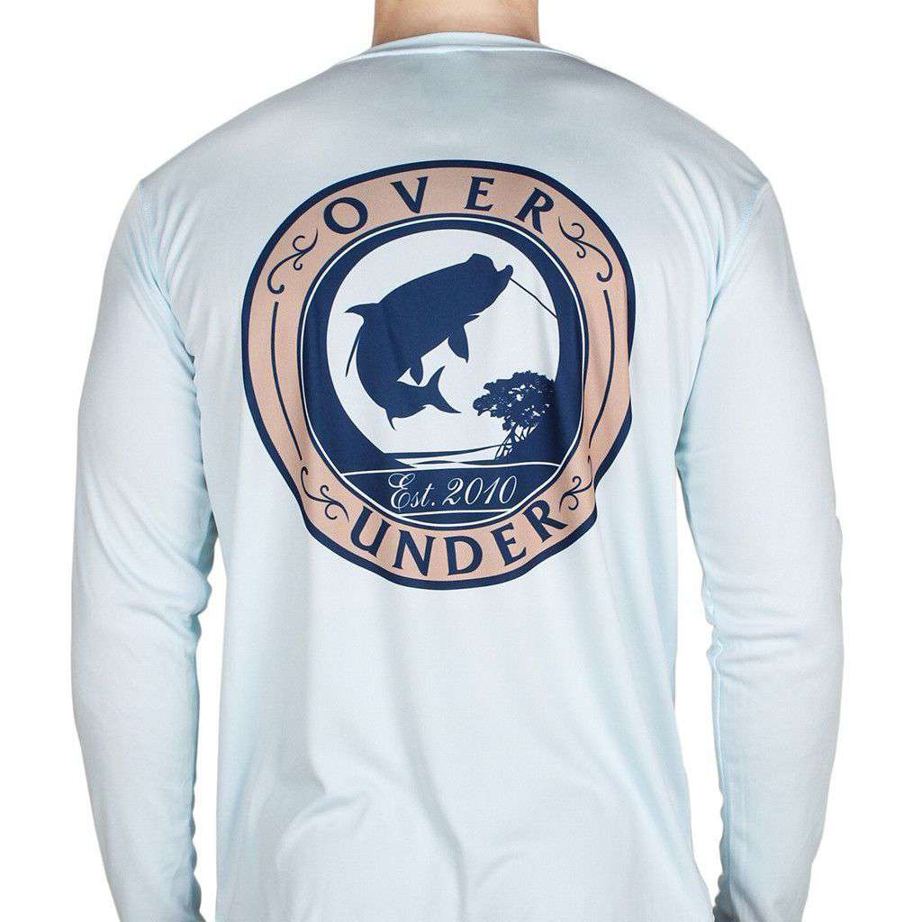 Tarpon Performance Long Sleeve Tee in Arctic Blue by Over Under Clothing - Country Club Prep