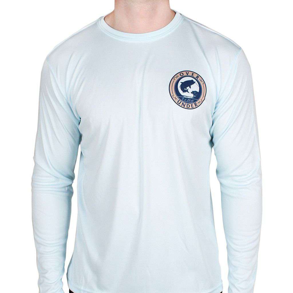 Tarpon Performance Long Sleeve Tee in Arctic Blue by Over Under Clothing - Country Club Prep
