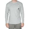 Tartan Lab Long Sleeve Tee Shirt in Light Grey by Southern Proper - Country Club Prep