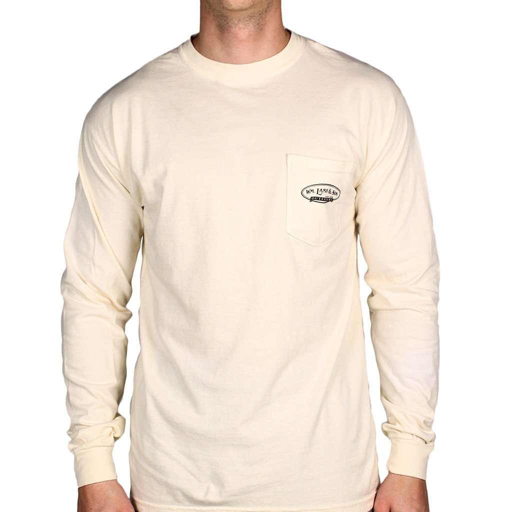 Teddy Roosevelt Long Sleeve Tee in Ivory by WM Lamb & Son - Country Club Prep