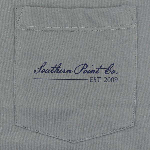 Tennessee SPC State Line Tee in Ocean Grey/Green by Southern Point Co. - Country Club Prep