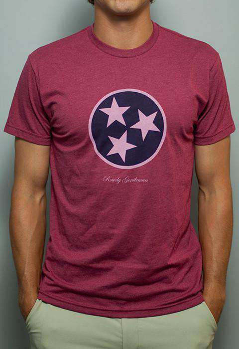 Tennessee State Pride Vintage Tee in Faded Red by Rowdy Gentleman - Country Club Prep