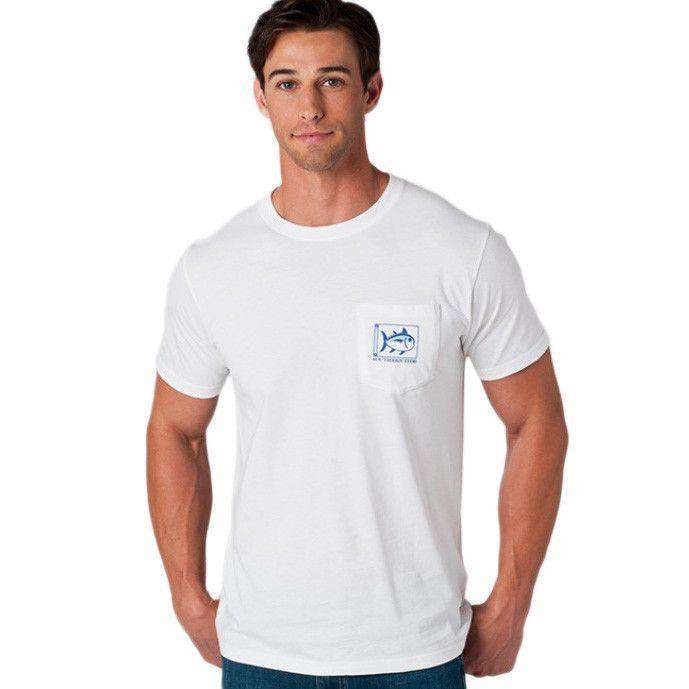 Texas A&M University Flag Tee Shirt in White by Southern Tide - Country Club Prep
