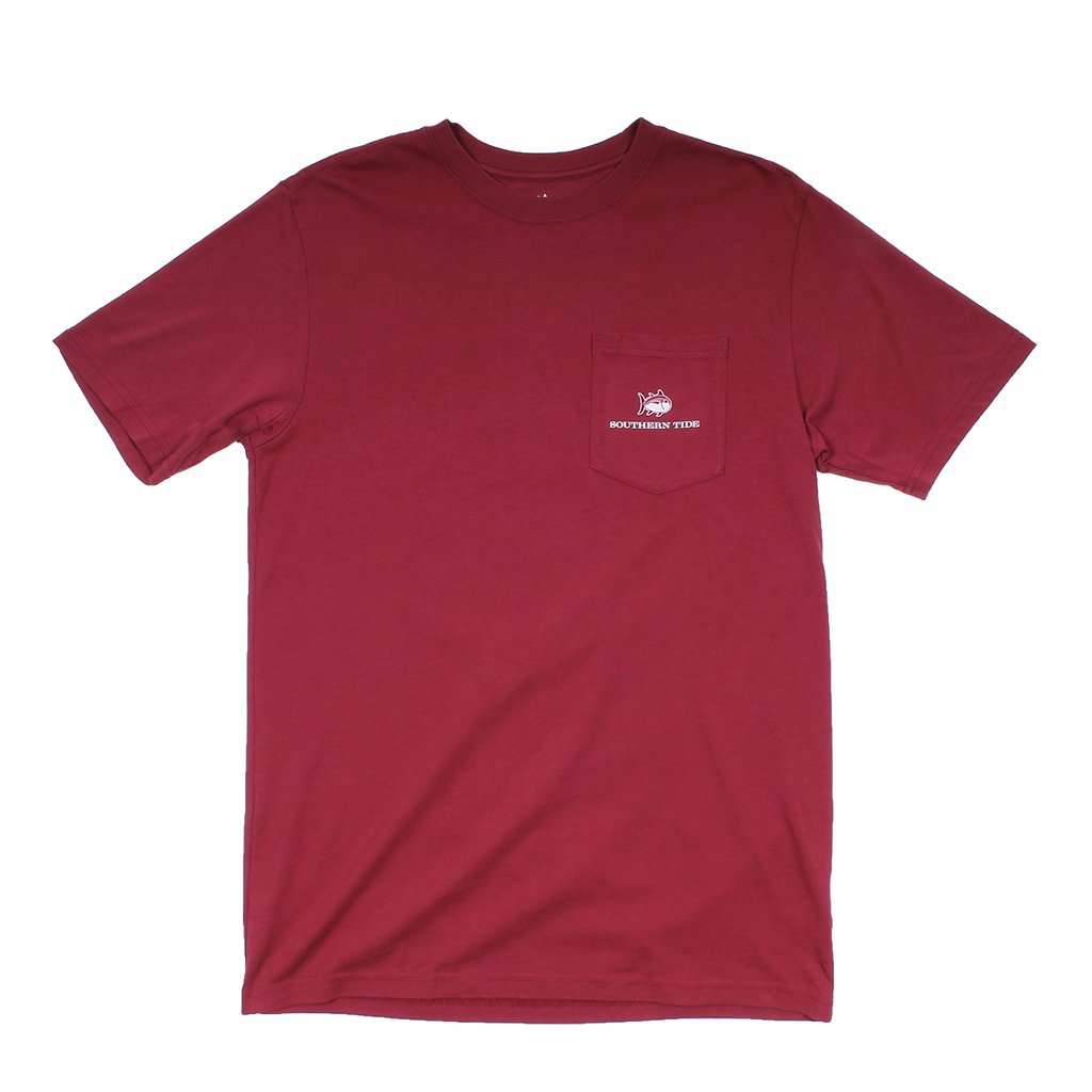 Texas A&M University Skipjack Fill T-Shirt in Chianti by Southern Tide - Country Club Prep