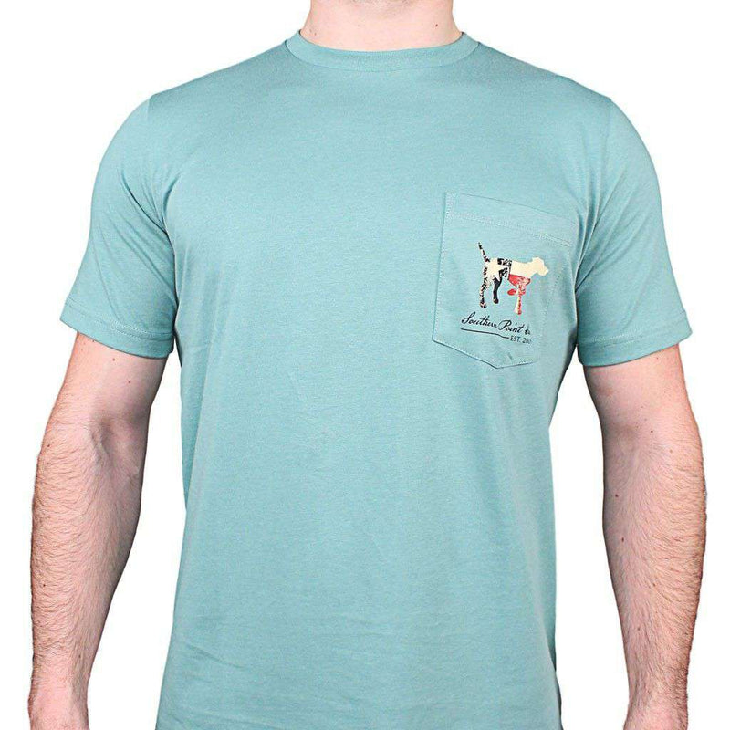 Texas SPC State Lines Tee in Ocean Green by Southern Point Co. - Country Club Prep
