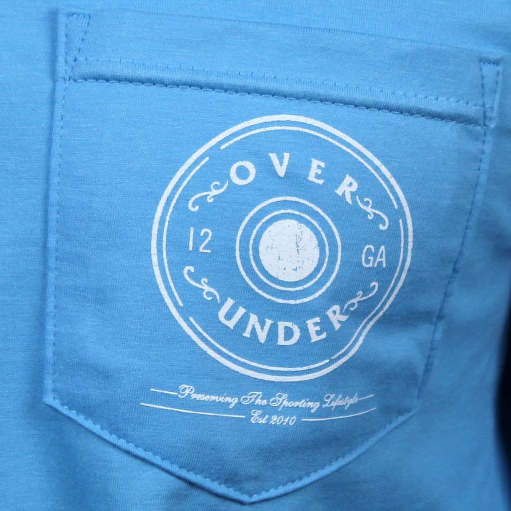 The Antique Shotgun Shell Long Sleeve Tee in Coast Blue by Over Under Clothing - Country Club Prep