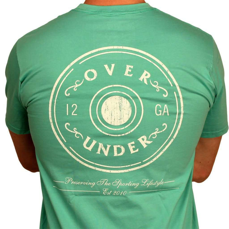 The Antique Shotgun Shell Tee in Seafoam Green by Over Under Clothing - Country Club Prep