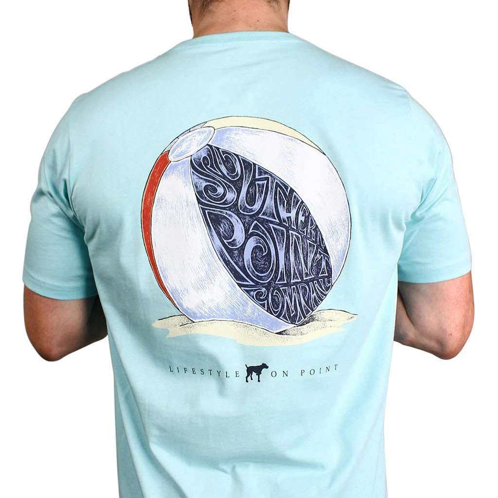 The Beach Ball Tee in Light Blue by Southern Point Co. - Country Club Prep