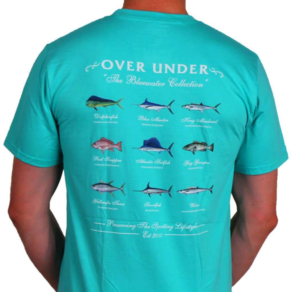The Blue Water Collection Tee in Seafoam Green by Over Under Clothing - Country Club Prep