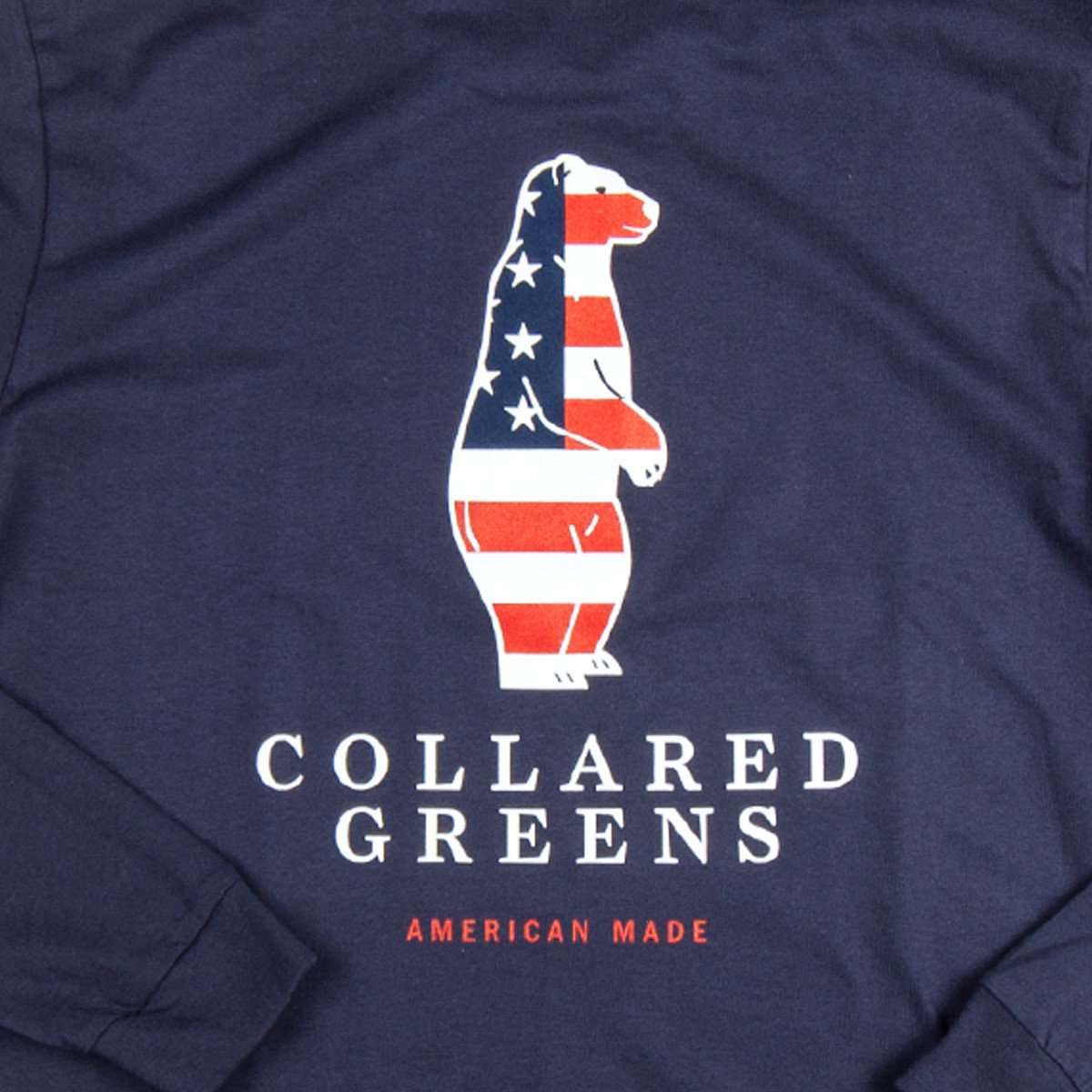 The Boss Long Sleeve Tee Shirt in Navy by Collared Greens - Country Club Prep