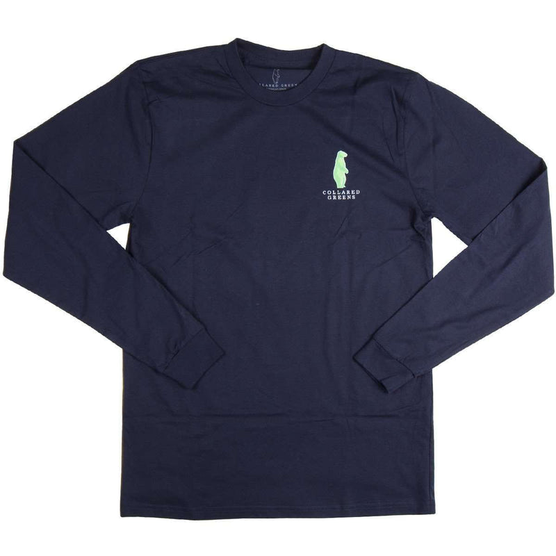 The Boss Long Sleeve Tee Shirt in Navy by Collared Greens - Country Club Prep