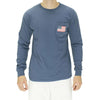 The Election Year Reagan Bush 84 Long Sleeve Pocket Tee in Navy by Full Time American - Country Club Prep
