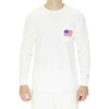 The Election Year Reagan Bush 84 Long Sleeve Pocket Tee in White by Full Time American - Country Club Prep