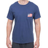 The Election Year Reagan Bush 84 Pocket Tee in Navy by Full Time American - Country Club Prep