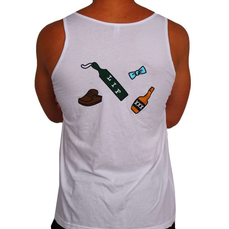 The Essentials Tank Top in White by Life Is Frat - Country Club Prep