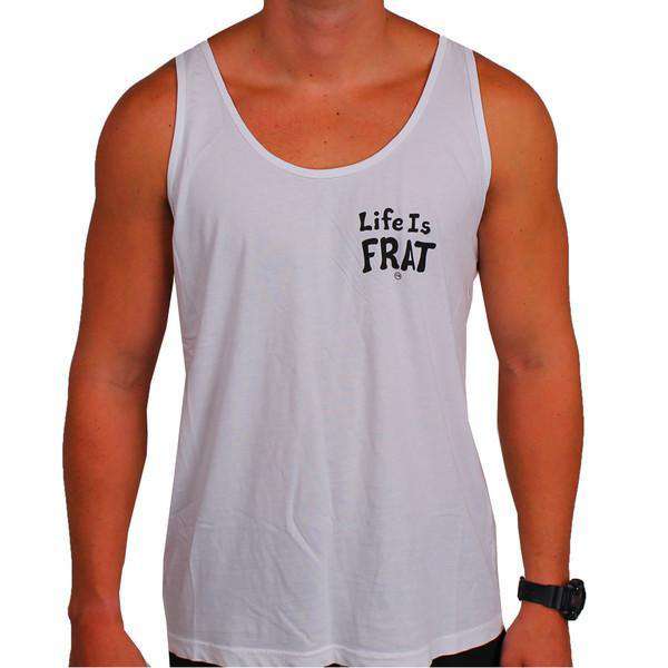 The Essentials Tank Top in White by Life Is Frat - Country Club Prep