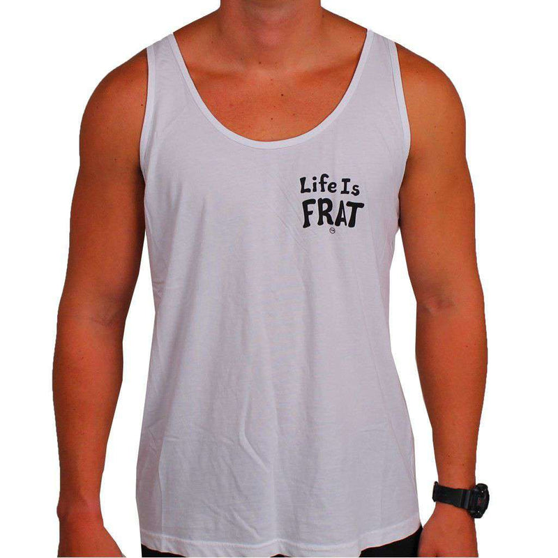 The Gentleman Tank Top in White by Life Is Frat - Country Club Prep