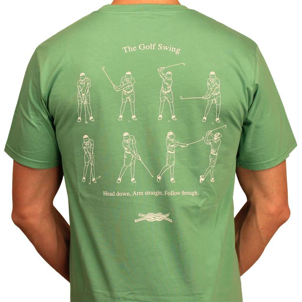 The Golf Swing Pocket Tee in Green by Knot Clothing & Belt Co. - Country Club Prep