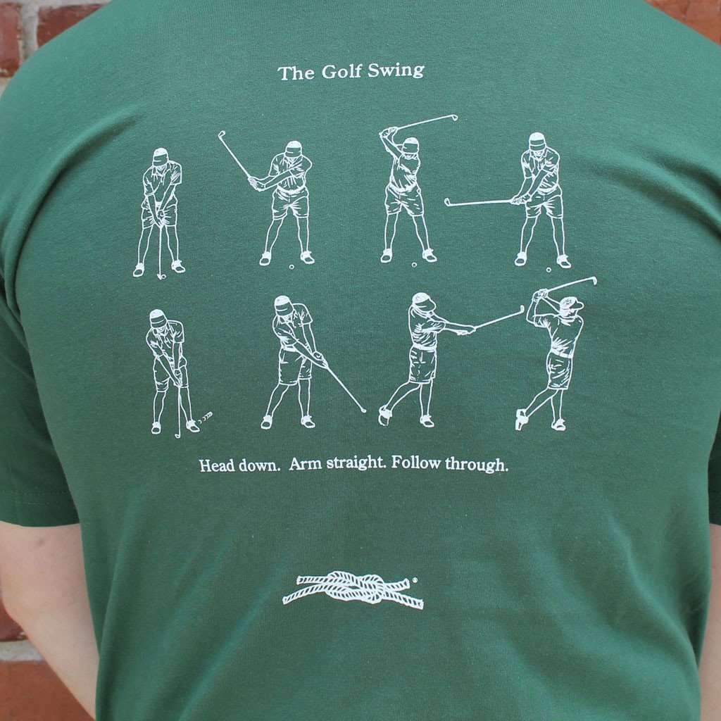 The Golf Swing Pocket Tee in Hunter Green by Knot Clothing & Belt Co. - Country Club Prep
