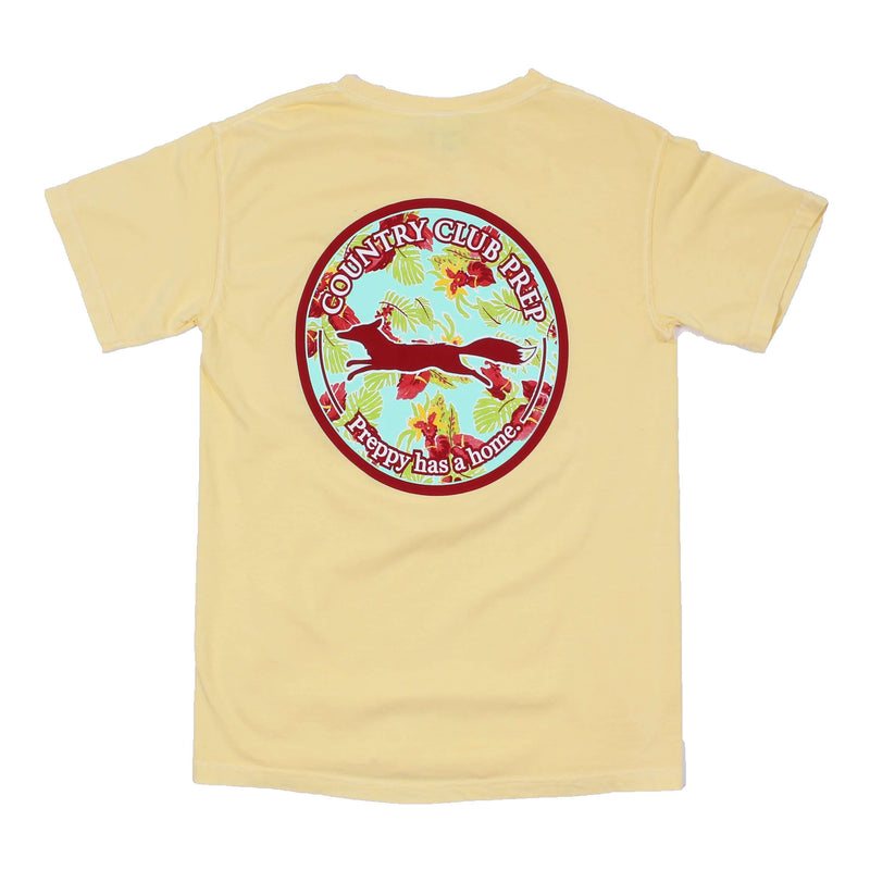 The Hawaiian Fill Original Logo Tee Shirt in Butter by Country Club Prep - Country Club Prep