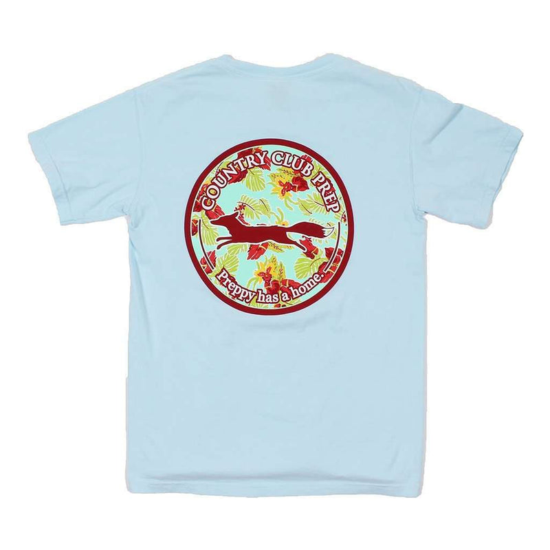 The Hawaiian Fill Original Logo Tee Shirt in Chambray by Country Club Prep - Country Club Prep