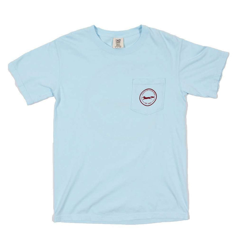 The Hawaiian Fill Original Logo Tee Shirt in Chambray by Country Club Prep - Country Club Prep