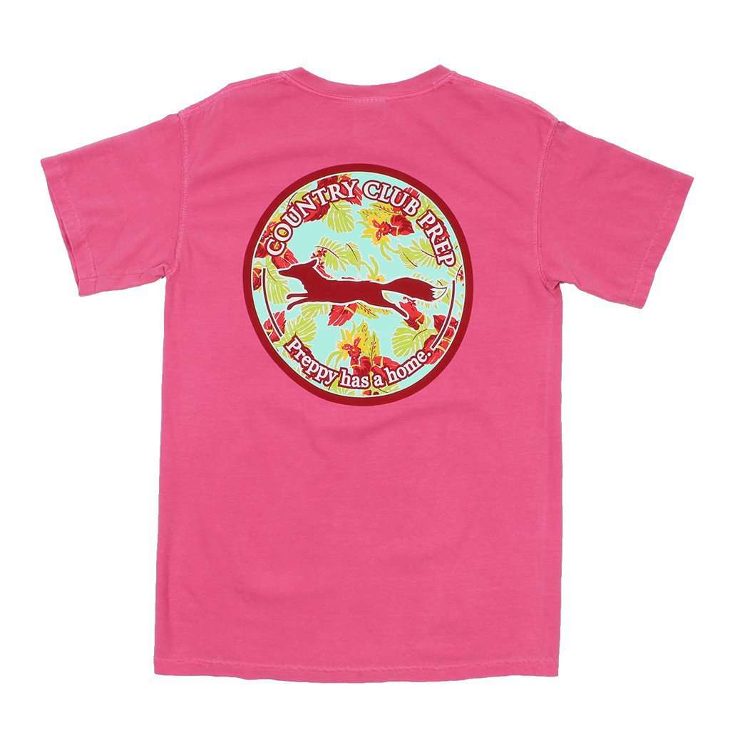 The Hawaiian Fill Original Logo Tee Shirt in Crunchberry by Country Club Prep - Country Club Prep